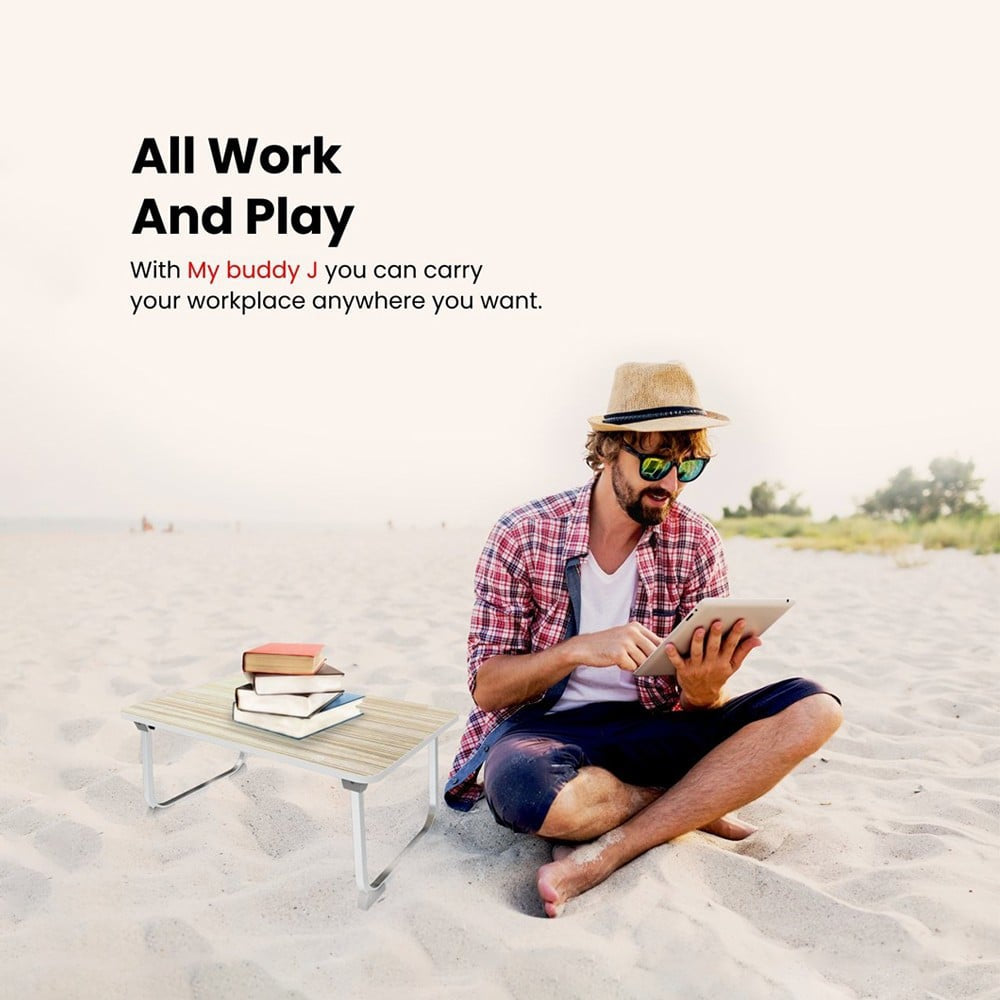 Portronics My Buddy J Laptop Table (Grey) : 1 unit