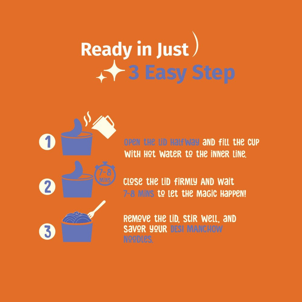 WickedGud Desi Manchow Cup Noodles - Pack of 2 : 2 x 70 g