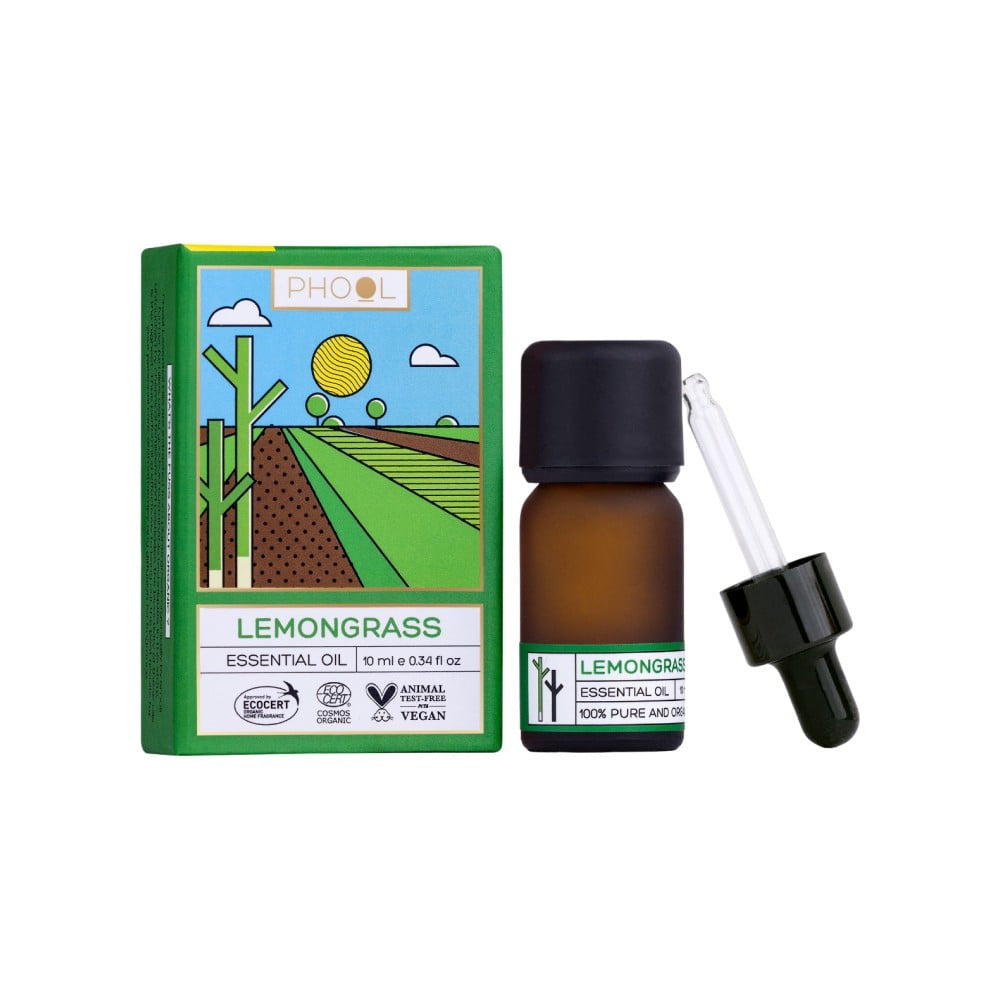 Phool Lemongrass Essential Oil - For Aromatherapy, Spa, and Home Diffuser : 10 ml