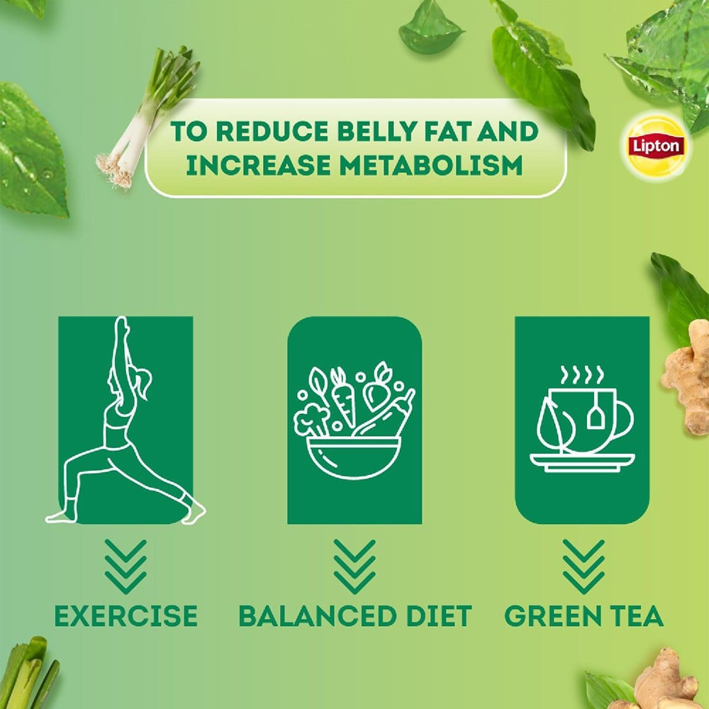 Lipton Lemongrass Ginger Green Tea Bags : 25 x 1.3 g