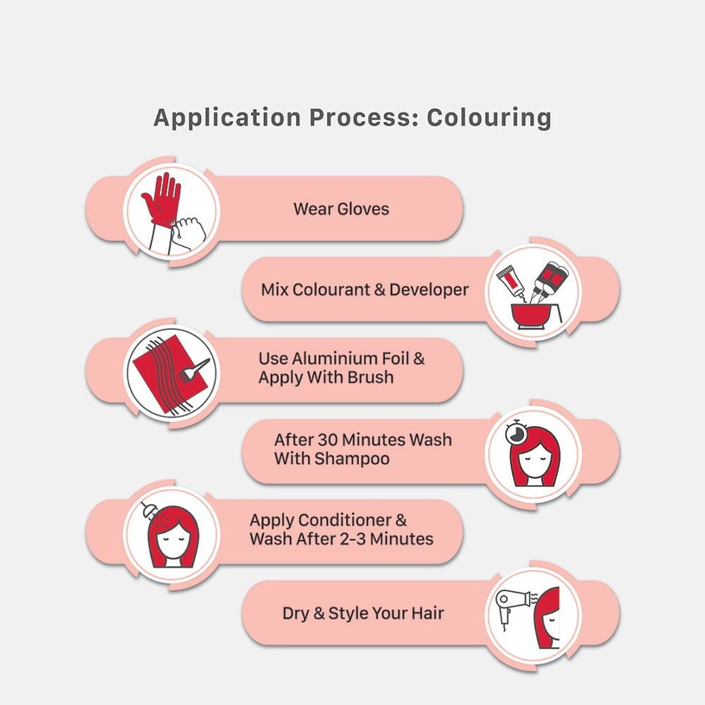 Streax Highlighting Hair Colour Kit (Crimson Red) : 1 pack