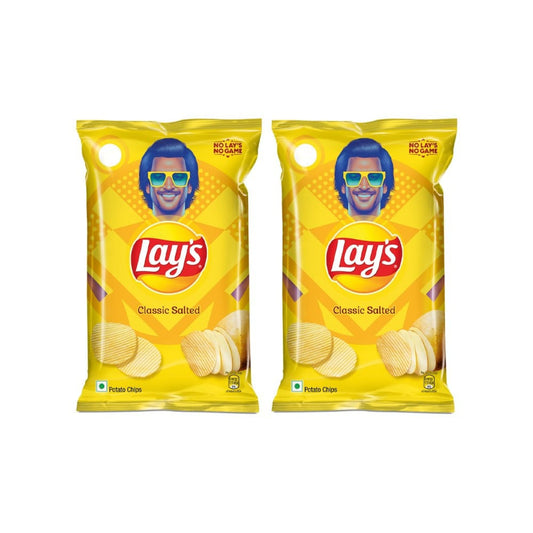Lay's Classic Salted Flavor Potato Chips - Pack of 2 : 2 x 82 g