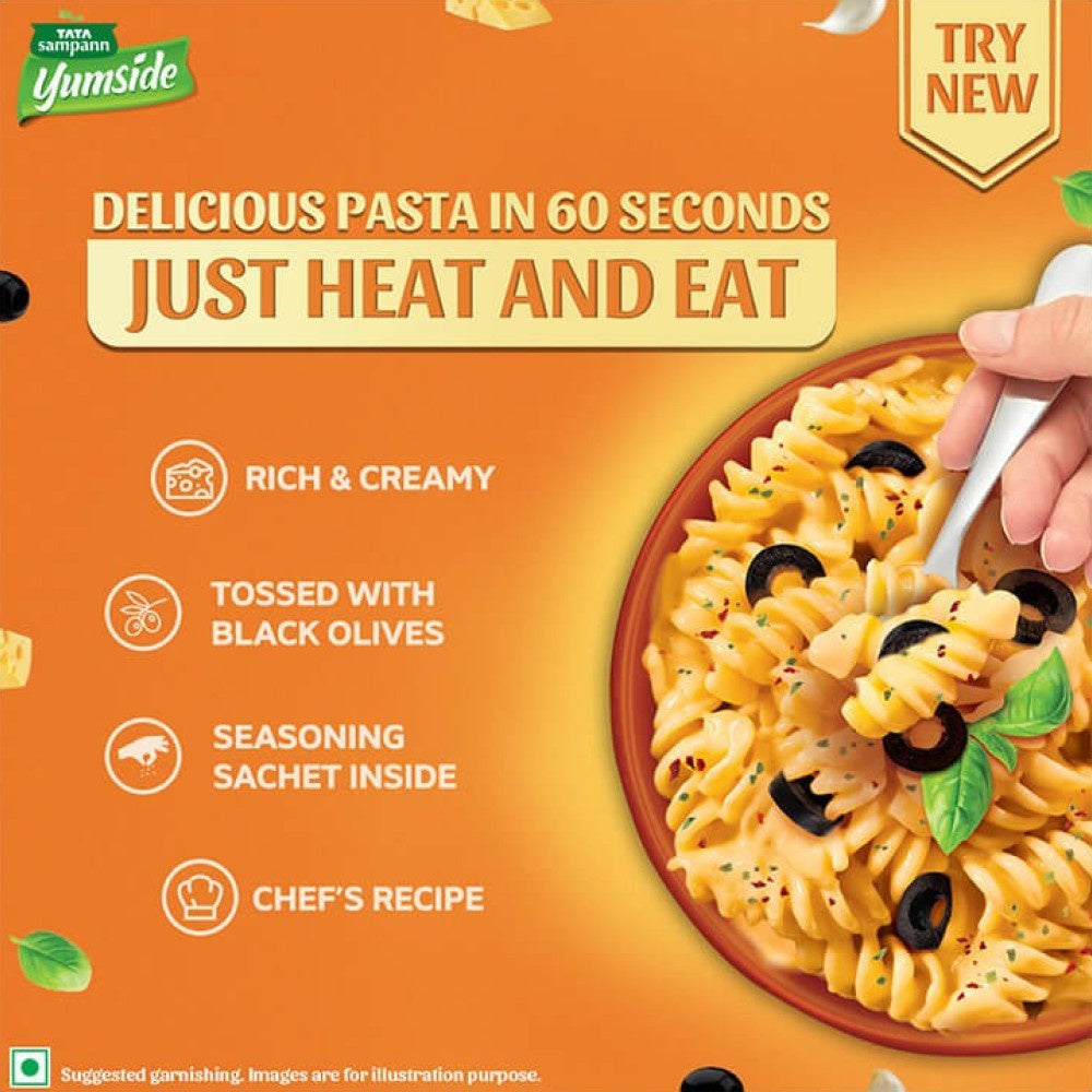 Tata Sampann Yumside Cheesy Pasta With Black Olives - Ready to Eat : 285 g