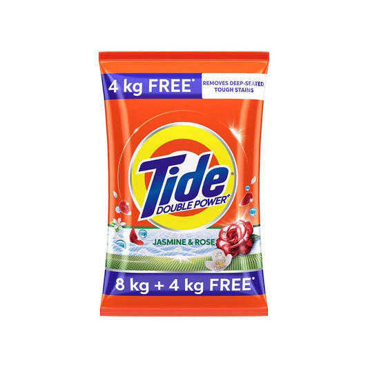 Tide Plus Detergent Powder Jasmine & Rose : 8 kg + 4 kg