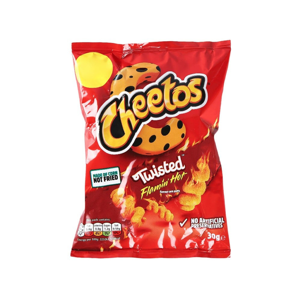 Cheetos Flamin' Hot Twisted Corn Puffs : 30 g