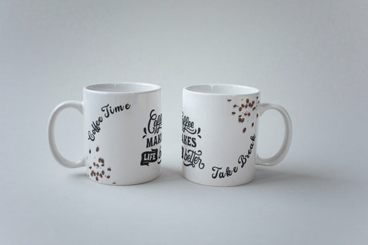 Ceramic Mug : Coffee Makes Life Better 11oz White Printed Mug - Prithvi Enterprises