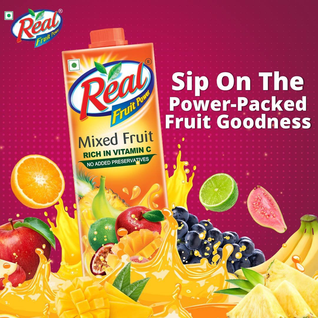 Real Fruit Power Mixed Fruit Juice: 1 ltr