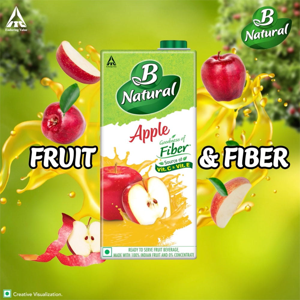 B Natural Apple Juice : 1 ltr