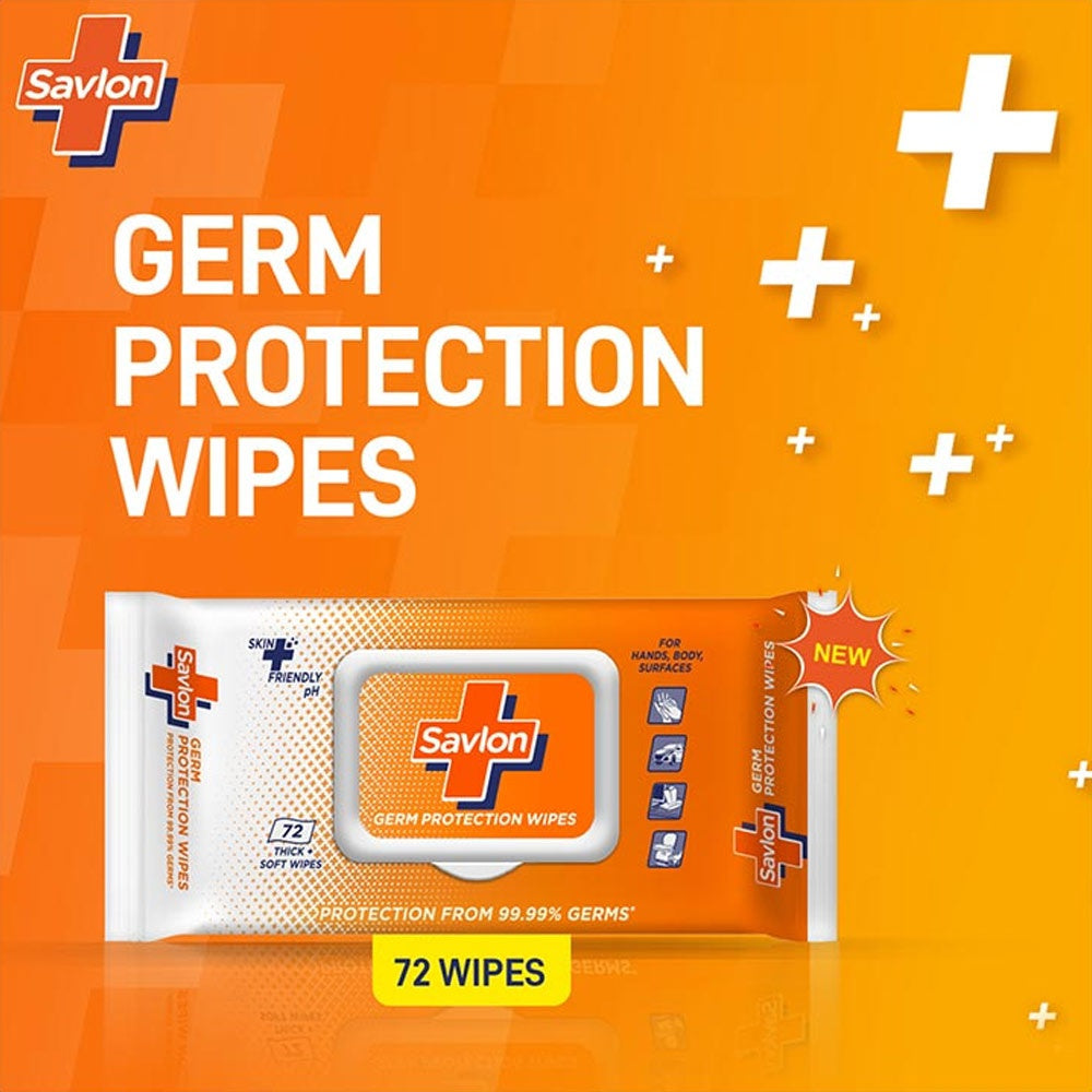 Savlon Germ Protection Multipurpose Disinfectant Wipes : 72 pcs