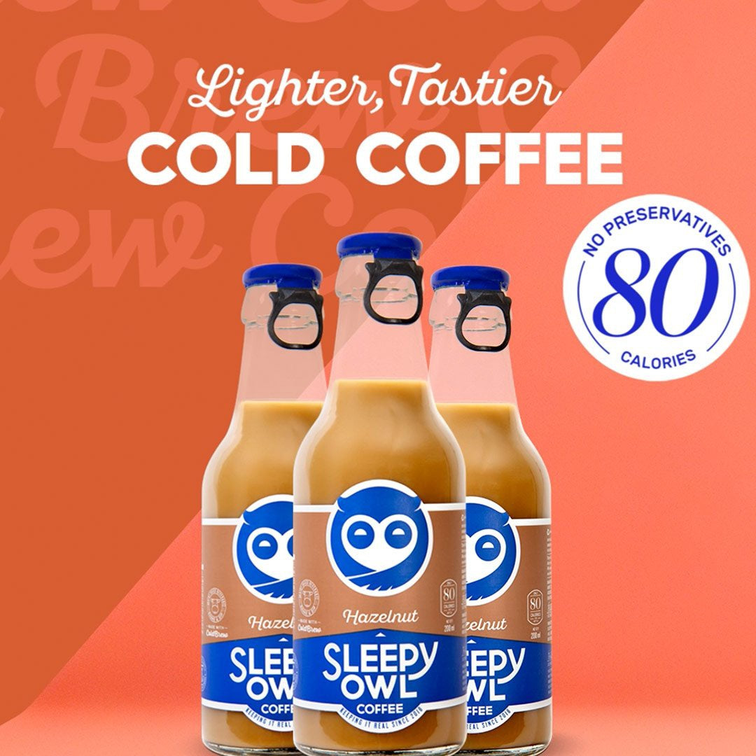 Sleepy Owl Hazelnut Cold Coffee Made with Cold Brew : 200 ml