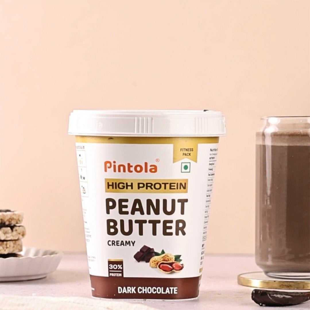 Pintola Dark Chocolate Creamy Peanut Butter (High Protein) : 510 g