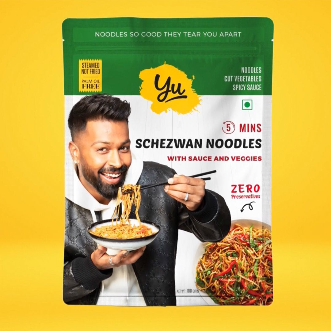 Yu Instant Schezwan Hakka Noodles (Steamed Hakka + Sauce + Veggies) : 100 g