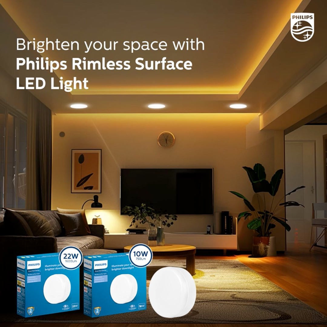 Philips Rimless 10W Panel Light (Cool Daylight) : 1 unit
