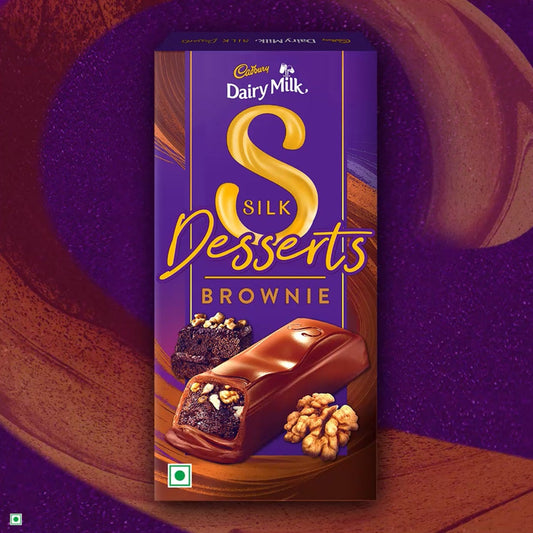 Cadbury Dairy Milk Silk Desserts Brownie Flavoured Chocolate Bar : 140 g