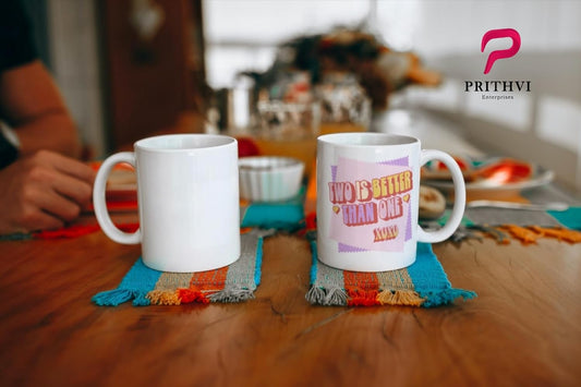 PRITHVI Enterprises Two is Better Than one XOXO Printed Mug - 11 Ounce, White - Prithvi Enterprises